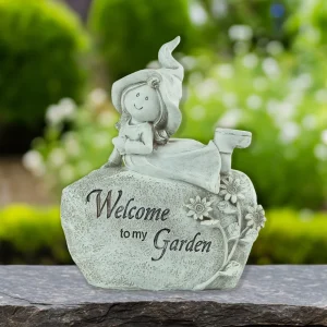Garden Statue Polyresin Patio Decoration 8.75 Inch Height