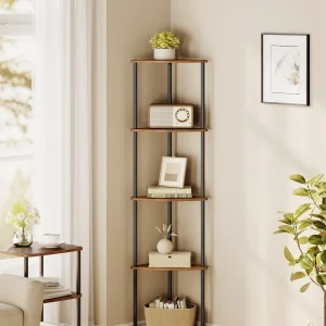 Corner Shelf Stand, 5-Tier Corner Standing Shelf, Superfast Assembly
