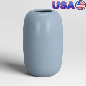 Ceramic Decorative Vase, Watertight , Unique Accent Piece 8 Inches High
