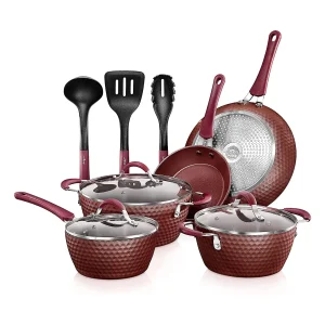11 Piece Nonstick Diamond Kitchen Cookware Pot & Pan Set