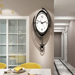 Large Nordic Round Clock 3D Creative Clock Decor