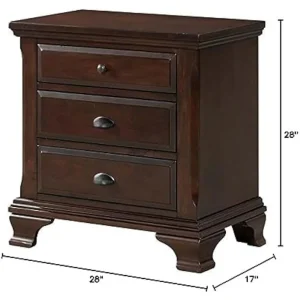 Cherry-Toned Canterbury Bedside Table