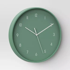 12" Wall Clock Battery Operated, Non-Ticking Silent Analog Wall Clock