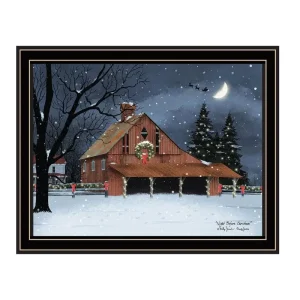 Night Before Christmas Black Framed Wall Art for Living Room Bedroom Home Decor Print by Billy Jacobs