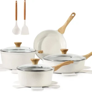 Nonstick Ceramic Cookware Set 13-Piece, with Stay-Cool Handles
